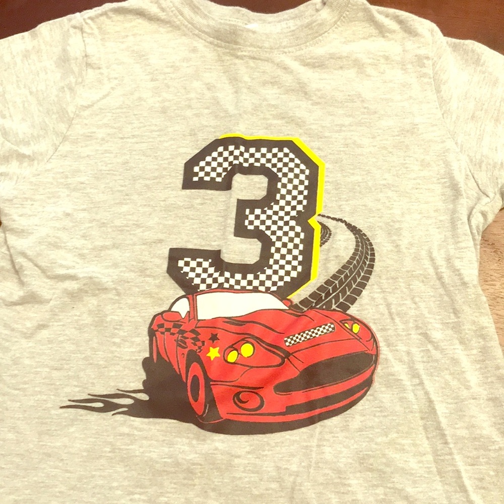 3 race car shirt